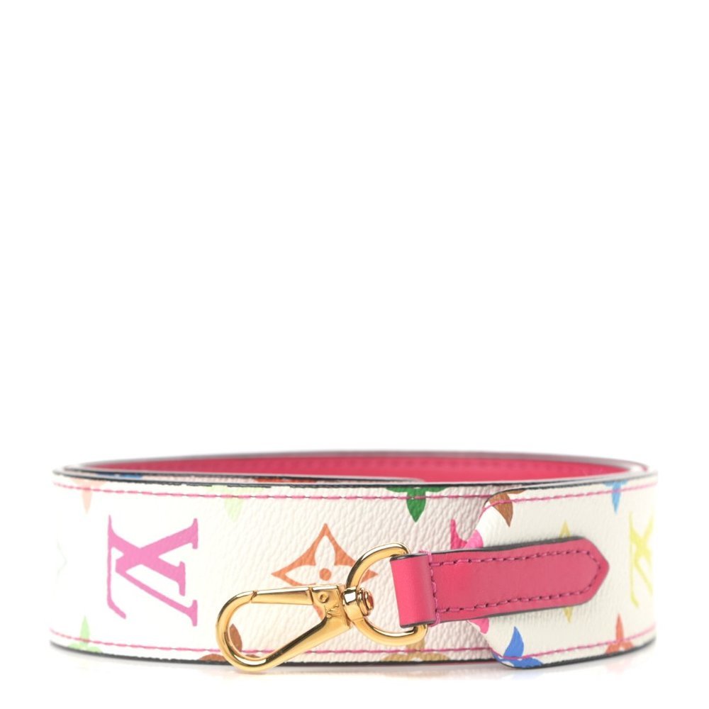 Rare Louis Vuitton Multicolore Vintage White Shoulder Bag Strap Murakami LV